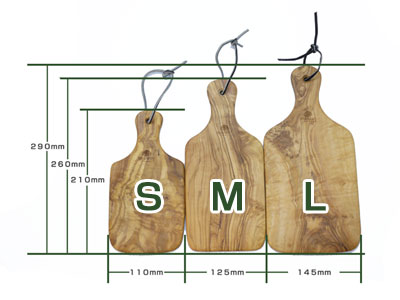 カッティングボードサイズ比較